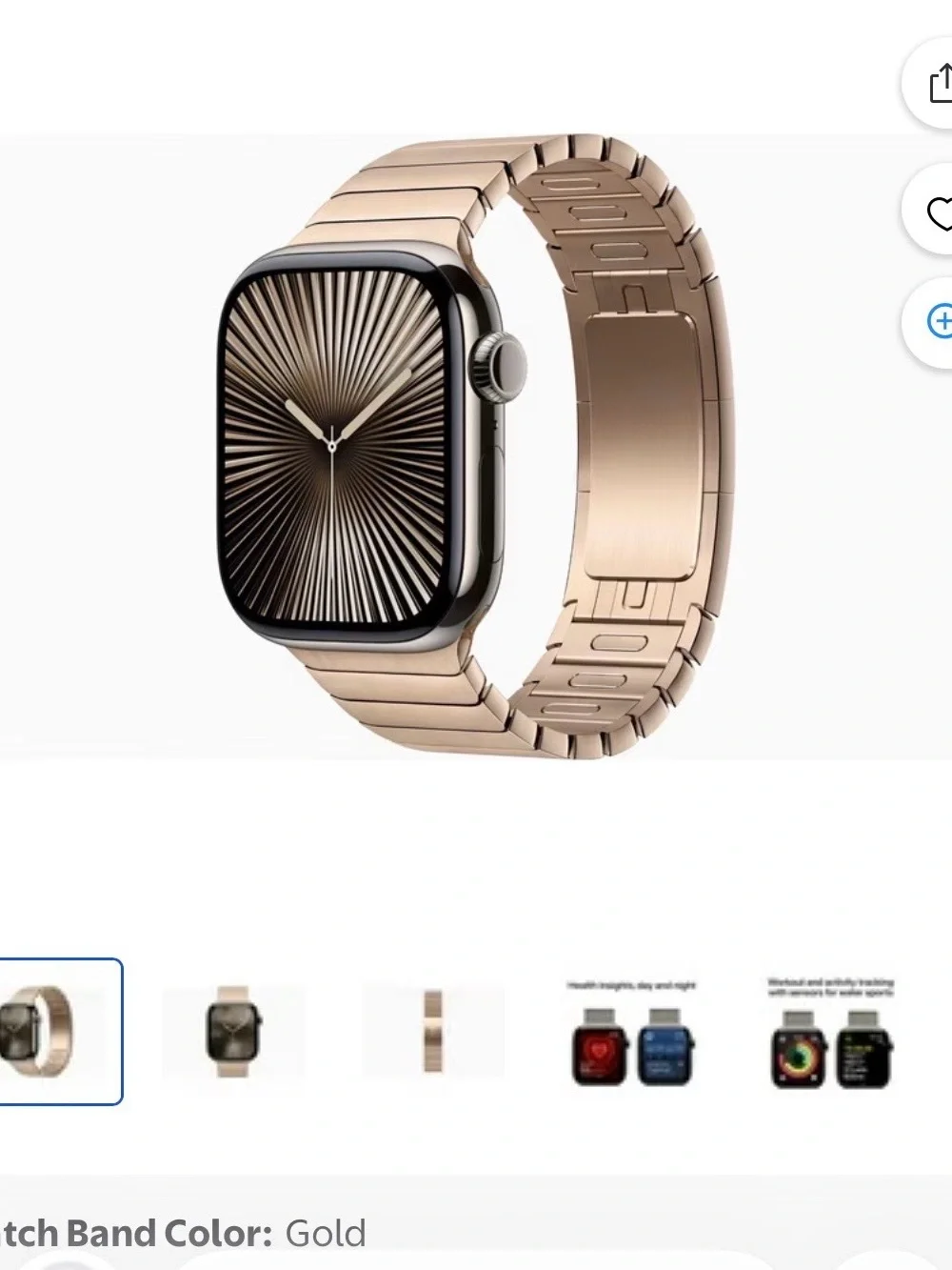 Apple Gold Titanium Smartwatch with Gold Link Bracelet 42mm
